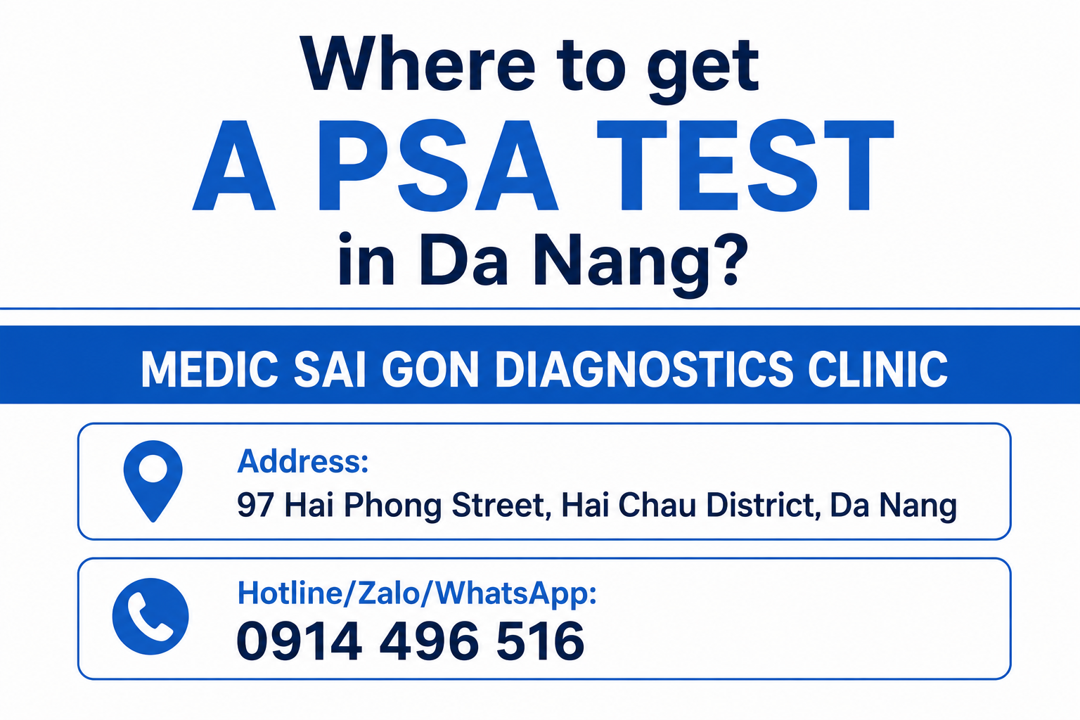 Where to get a PSA test in Da Nang