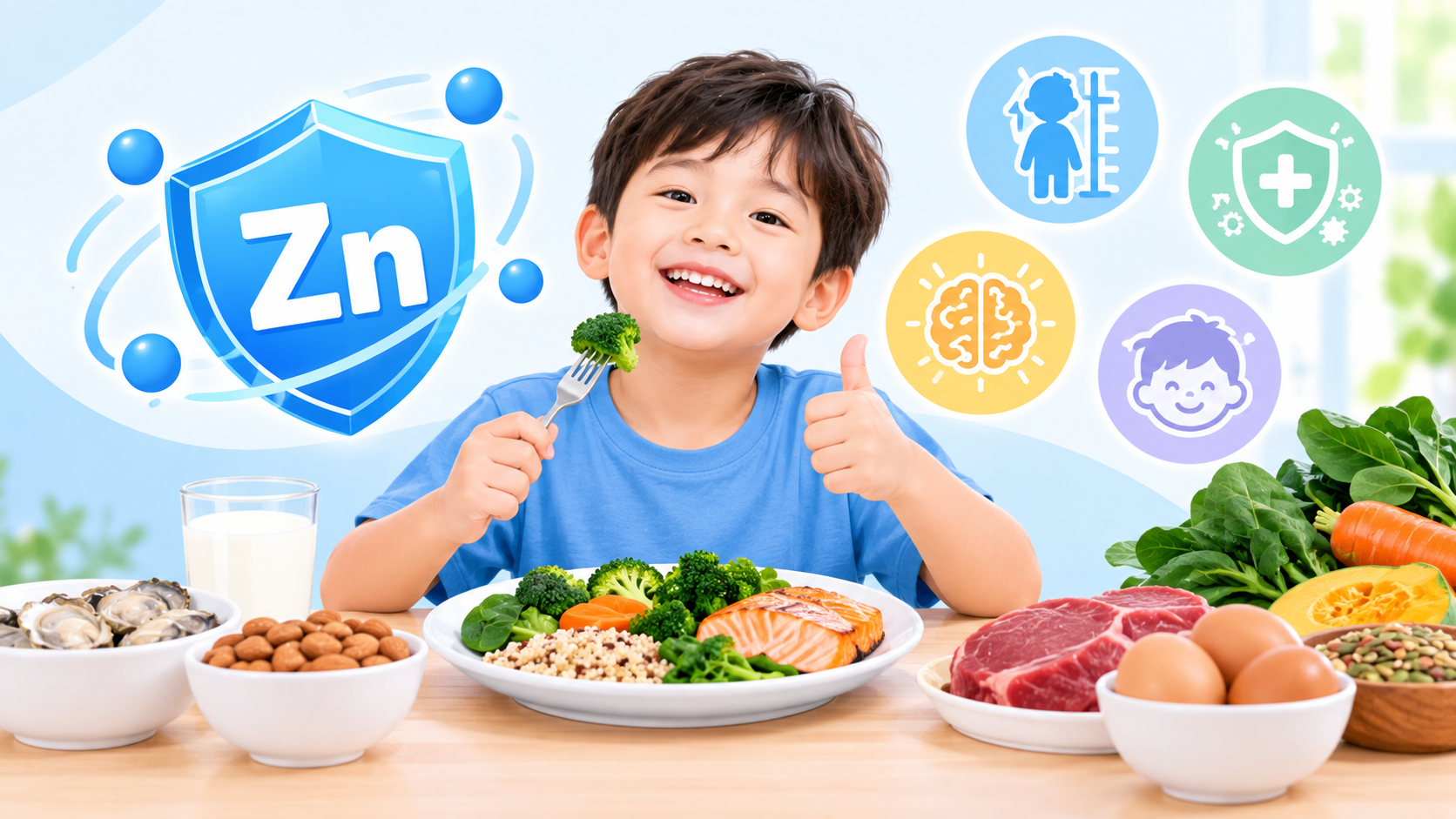 Diet for children with zinc deficiency