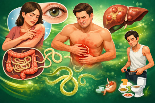 Các triệu chứng khi nhiễm giun là gì